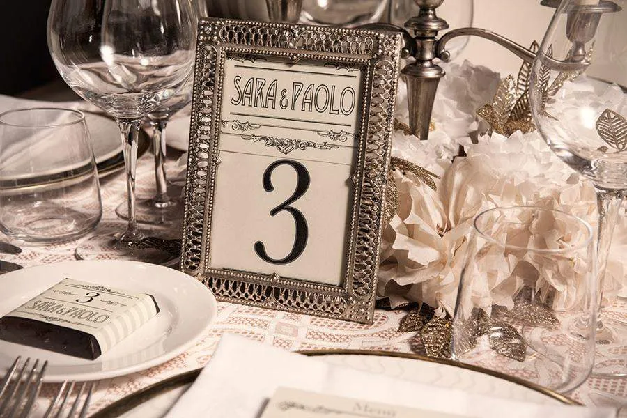 segnatavolo nel grande gatsby